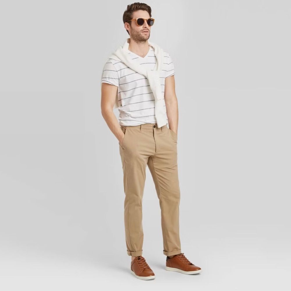 Men's Slim Fit Tech Chino Pants - Goodfellow & Co Size 38